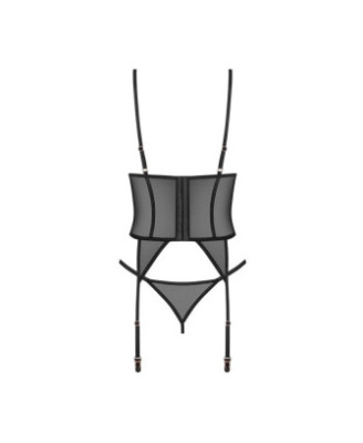 Euridia corset et string - Noirs